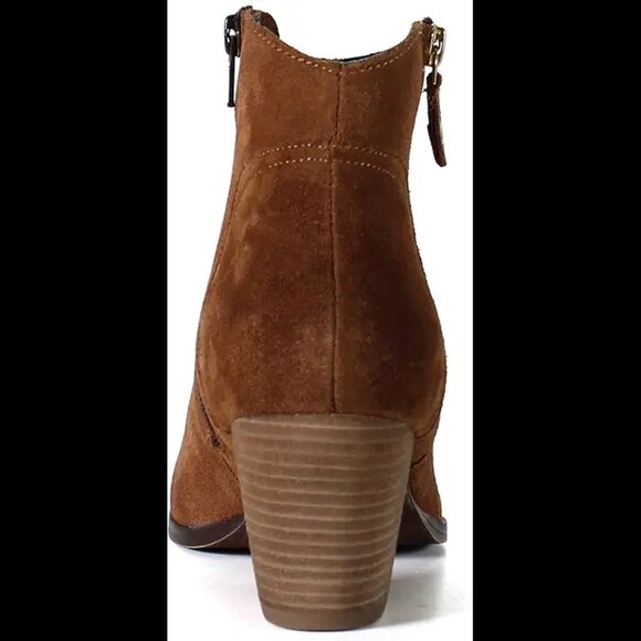 NEW  DIBA TRUE Suede Swing Low Western Booties cognac for women 462tn - Picture 4 of 12